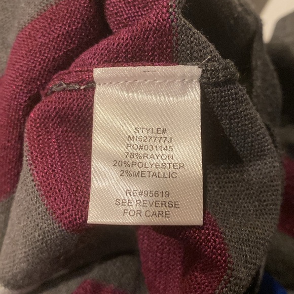 Small John Paul Richard gray striped sweater with sparkles - NWT - Picture 4 of 5